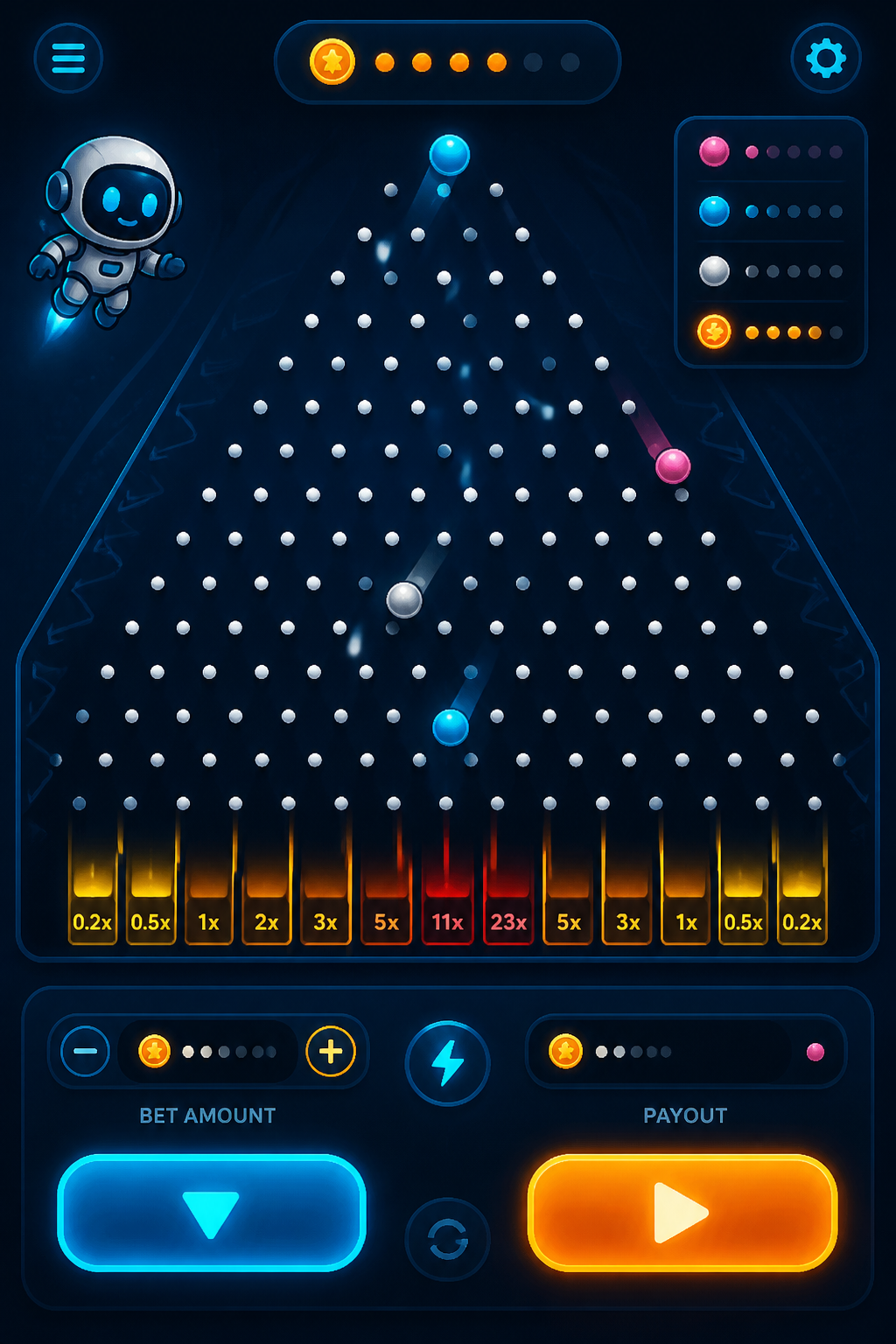 Plinko game 1000 screenshot 2